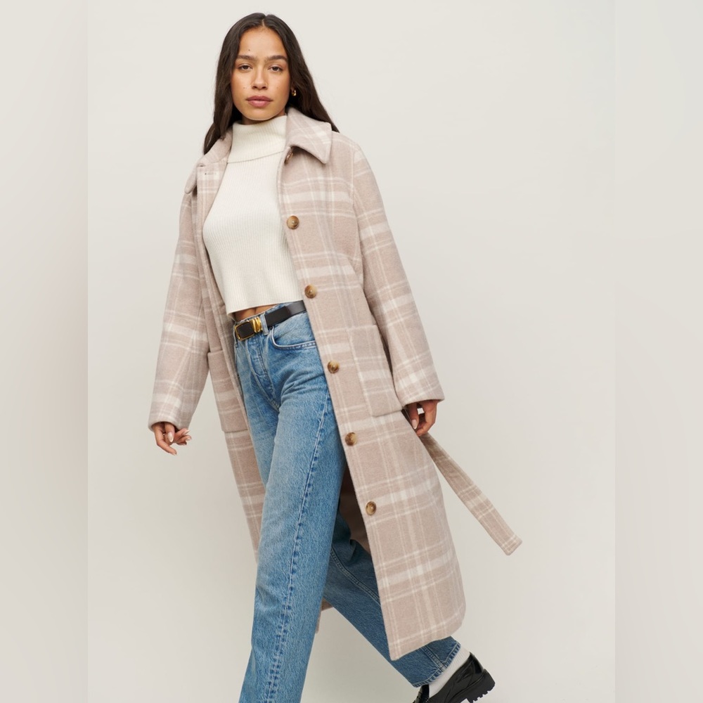 Reformation Middlefield Plaid Coat